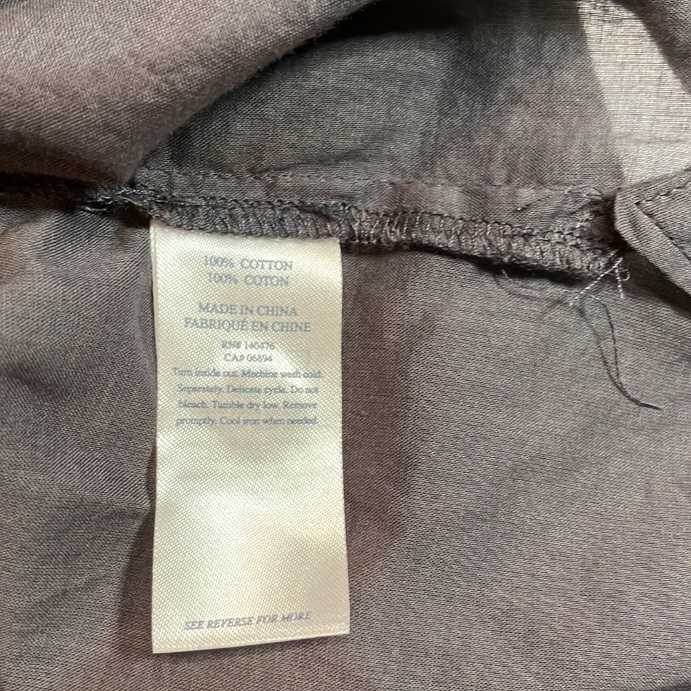 Faherty The Uptown gray button front short sleeve popover - Picture 8 of 8